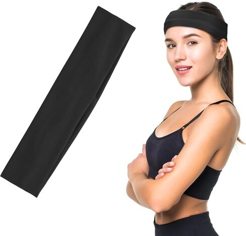 Non Slip Headbands for Women Elastic Hair Bands for Women Sweat Wicking Stretchy Headband Soft Cloth Fabric Sweat Headbands Yoga Running Sport D2-GTFD in Saudi Arabia