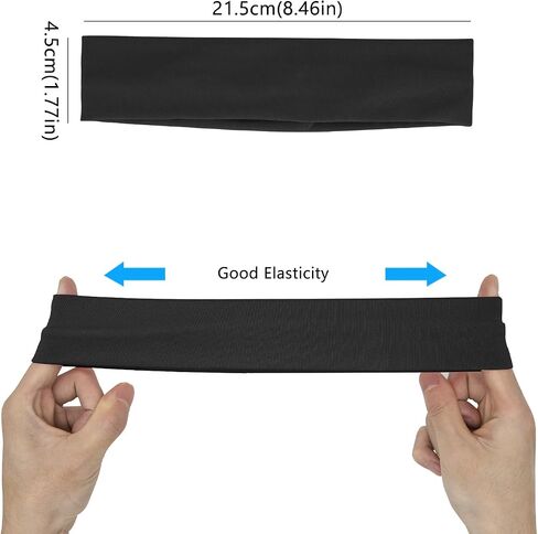 Non Slip Headbands for Women Elastic Hair Bands for Women Sweat Wicking Stretchy Headband Soft Cloth Fabric Sweat Headbands Yoga Running Sport D2-GTFD in Saudi Arabia