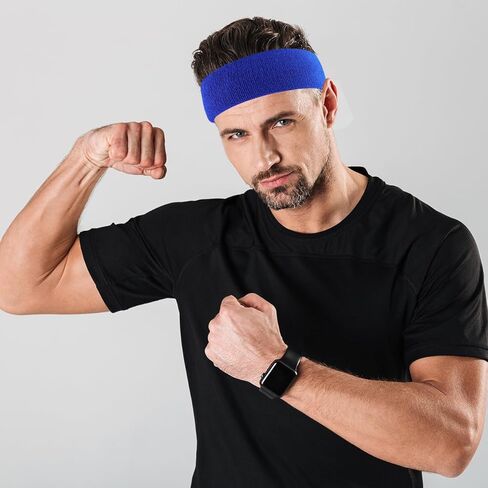 Stop Sweating No Smell No Itch Headband Sweatband,Popular Gift for Workout and Costumes, Stretchy Terry Fit All Ages (3pcs) in Kuwait