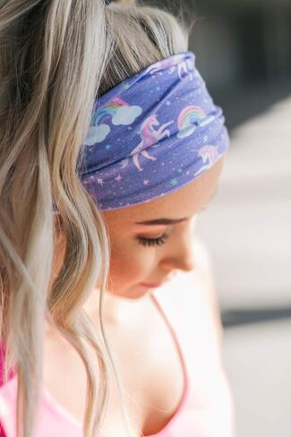 Maven Thread Combo2، عصابات رأس للتمرين للنساء، عصابات رأس واسعة للنساء، عصابة رأس للجري الرياضي للتمرين، عصابة رأس للتمرينات الرياضية واليوجا 4 بوصات سميكة غير قابلة للانزلاق للنساء، عبوة من قطعتين in Kuwait