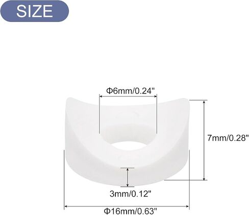 uxcell 30Pcs Plastic Round Washers, 9mm x 25mm x 10mm Black PE Concave Washer Spacer Hardware Machine Fastener for Round Tube Fixing in Saudi Arabia
