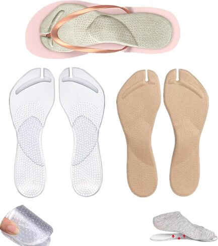 2 Pairs Gel Arch Support Cushion Insoles for Flip Flop Thong Sandals,Gel Adhesive Arch Support Flip Flop Thong Inserts Self Adhesive Gel Arch Support Cushion Insoles Pain Relief (Clear, S/M) in Saudi Arabia
