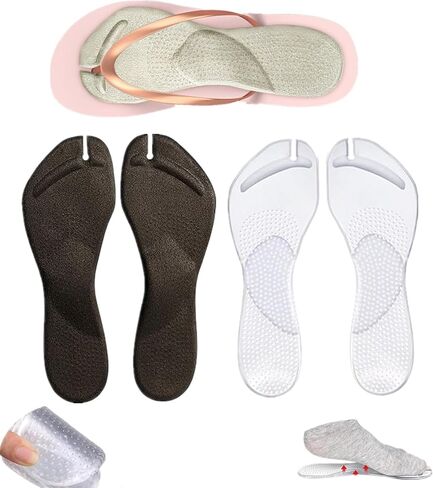 2 Pairs Gel Arch Support Cushion Insoles for Flip Flop Thong Sandals,Gel Adhesive Arch Support Flip Flop Thong Inserts Self Adhesive Gel Arch Support Cushion Insoles Pain Relief (Clear, S/M) in Saudi Arabia