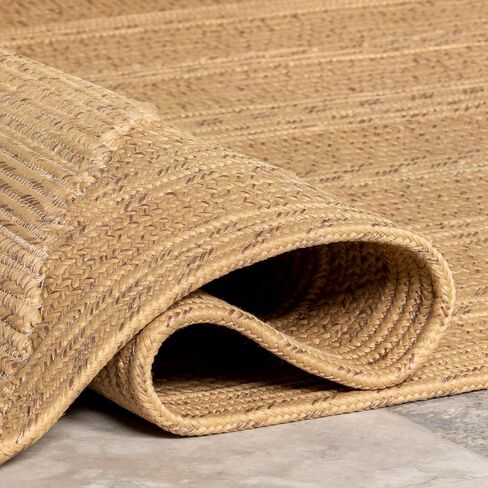 nuLOOM Rowan Solid 2x8 Indoor/Outdoor Runner Rug for Living Room Patio Deck Front Porch Entryway Hallway Kitchen, Ivory in Saudi Arabia
