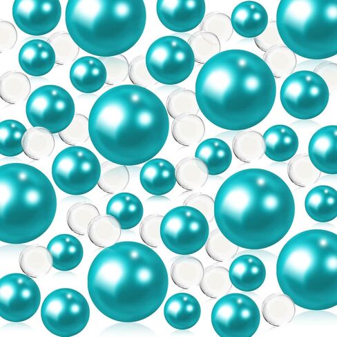 300 Pieces Floating NO Hole Pearls and 5000 Pcs Transparent Water Gels,Highlight Pearls Bead for Vases,8/10/14/20mm Beads for Centerpiece Home Table Party Decor,DIY Wedding Decor(Purple) in Saudi Arabia