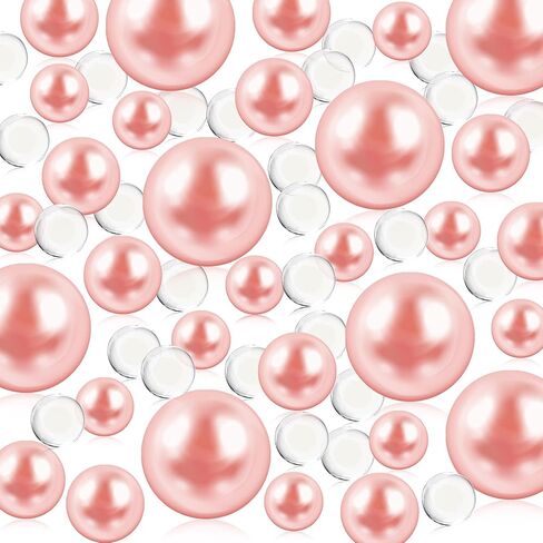 300 Pieces Floating NO Hole Pearls and 5000 Pcs Transparent Water Gels,Highlight Pearls Bead for Vases,8/10/14/20mm Beads for Centerpiece Home Table Party Decor,DIY Wedding Decor(Purple) in Saudi Arabia
