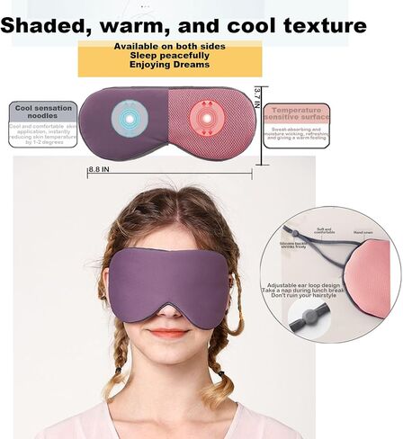 Sleep Mask, Night Eye Mask for Women for Sleep, 2 Pack Night Sleep Blindfold for Men, Eye Cover for Double Color&Sided, Double Sided Use (01 Pink+Classic Purple&Red+Wine Red) in Saudi Arabia