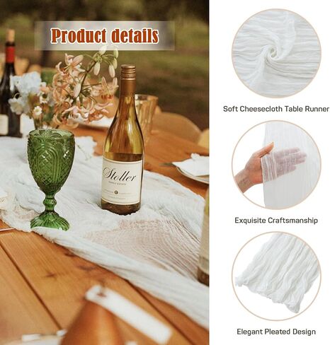 Cheesecloth Table Runner 10ft Gauze Boho Rustic Cheese Cloth Table Runner for Wedding Party Bridal Baby Shower Birthday Reception Feasts Ceremony Table Decorations (Lavender) in Saudi Arabia