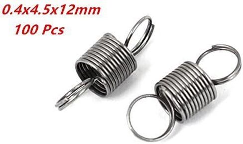 0.4 مللي متر × 4.5 × 12 مللي متر خطاف معدني مزدوج زنبرك توتر صغير 100 قطعة in Kuwait