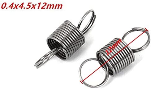 0.4 مللي متر × 4.5 × 12 مللي متر خطاف معدني مزدوج زنبرك توتر صغير 100 قطعة in Kuwait