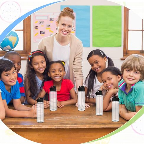 30 قطعة من زجاجات المياه البلاستيكية السائبة مع حزام مقبض وخفيفة الوزن ومضادة للتسرب وزجاجات علوية قابلة للطي للأطفال والبالغين في صالة الألعاب الرياضية واللياقة البدنية (متعددة الألوان، 17 أونصة) in Kuwait