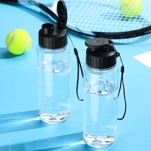 30 قطعة من زجاجات المياه البلاستيكية السائبة مع حزام مقبض وخفيفة الوزن ومضادة للتسرب وزجاجات علوية قابلة للطي للأطفال والبالغين في صالة الألعاب الرياضية واللياقة البدنية (متعددة الألوان، 17 أونصة) in Kuwait