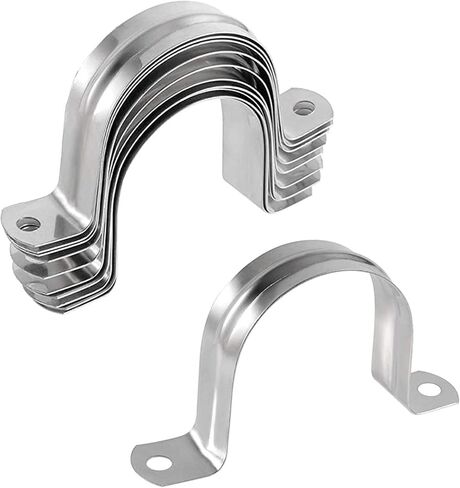 6inch With 2 Holes U Bracket Stainless Steel Tube Strap Tension Clip U Bracket Rigid Pipe Strap Tension Clips for Pipe Fixing(2Pcs) in Saudi Arabia
