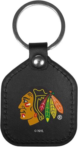 Siskiyou NHL unisex-adult Leather Square Key Chains in Saudi Arabia