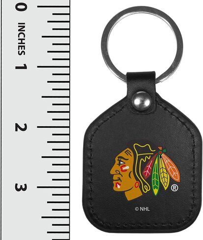 Siskiyou NHL unisex-adult Leather Square Key Chains in Saudi Arabia