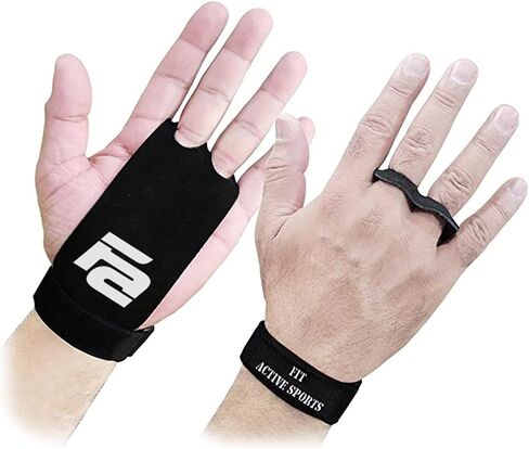 Fit Active Sports Gymnastics Grips for Hand Protection - 2 Finger Grips for Pull Ups, Muscle Ups, Toes to Bar, Cross Training in Saudi Arabia