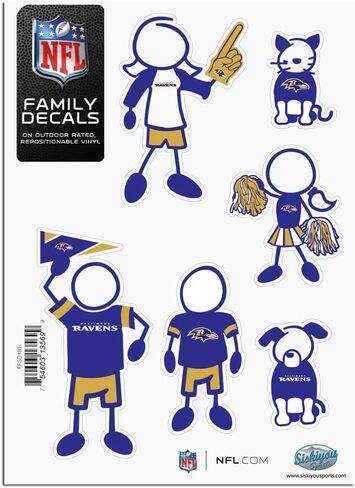 Siskiyou NFL Fan Shop Family Decal Set Small in Saudi Arabia