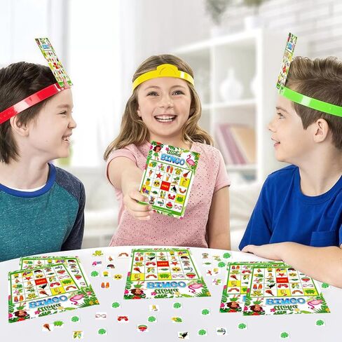 Hawaiian Bingo Game, Hawaiian Party Bingo Cards for Family Classroom Activities, Tropical Summer Party Games with 24 Players, Luau Party Supplies in Saudi Arabia