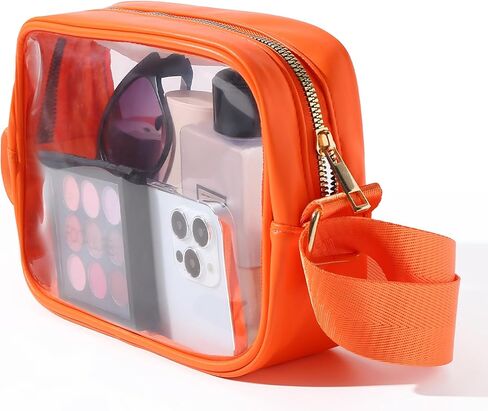 TOBVZOO Clear Purse Crossbody Bag Stadium Approved, Transparent Bag with Adjustable Strap for Concerts Sports Events in Kuwait