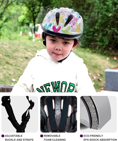 Girl Helmet for Bike,Kids Bike Pink Helmet for Girls Approximately Ages 3-10 Years Adjuastable and Multi-Sport, from Toddler to Kids CPSC Certicated in Saudi Arabia