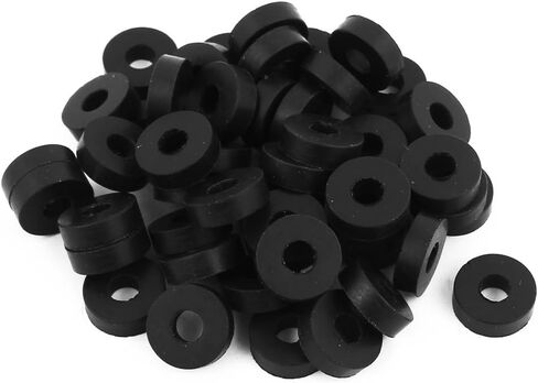 uxcell Rubber Flat Washers 18mm OD 5mm ID 2mm Thickness for Faucet Pipe Water Hose, Pack of 50 in Saudi Arabia