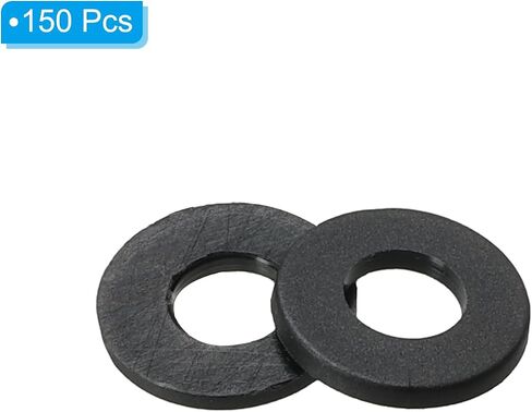 PATIKIL M4 Nylon Flat Washer, 150 Pack 4mm ID 10mm OD 1mm Thick Sealing Spacer Gasket Ring for Faucet Pipe Water Hose Fastener Bolt, Black in Saudi Arabia