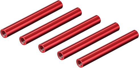 DMiotech 5 حزمة M3x90mm الألومنيوم فاصل العمود الألومنيوم مواجهات الفواصل المستديرة نموذج تباعد المسمار آخر ل RC، الأحمر in Saudi Arabia