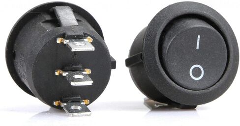 10 قطع مستديرة المفاجئة في 3P SPDT تشغيل/إيقاف الروك مفتاح الطاقة التيار المتناوب 125 فولت/10A 250 فولت/6A in Kuwait