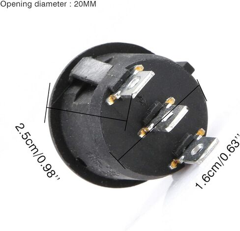 10 قطع مستديرة المفاجئة في 3P SPDT تشغيل/إيقاف الروك مفتاح الطاقة التيار المتناوب 125 فولت/10A 250 فولت/6A in Kuwait