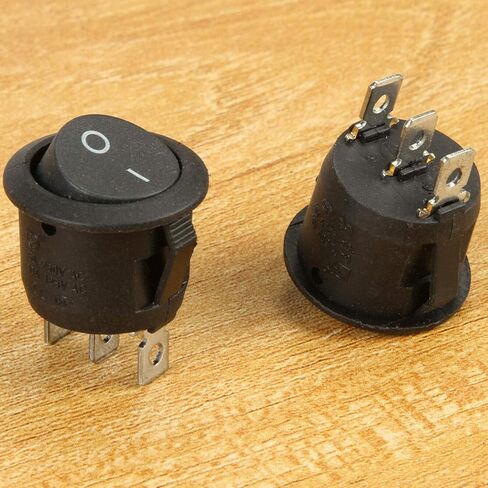 10 قطع مستديرة المفاجئة في 3P SPDT تشغيل/إيقاف الروك مفتاح الطاقة التيار المتناوب 125 فولت/10A 250 فولت/6A in Kuwait