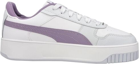 PUMA Women's Carina Street Sneaker, White-Pale Plum-Silver Mist, 7 in Saudi Arabia