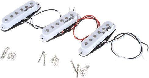 ويلكنسون LOW GAUSS Vintage Voice ST Strat مجموعة التقاط لفائف واحدة من السيراميك لجيتار ستراتوكاستر، أبيض in Saudi Arabia