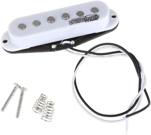 ويلكنسون LOW GAUSS Vintage Voice ST Strat مجموعة التقاط لفائف واحدة من السيراميك لجيتار ستراتوكاستر، أبيض in Saudi Arabia