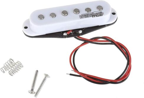 ويلكنسون LOW GAUSS Vintage Voice ST Strat مجموعة التقاط لفائف واحدة من السيراميك لجيتار ستراتوكاستر، أبيض in Saudi Arabia