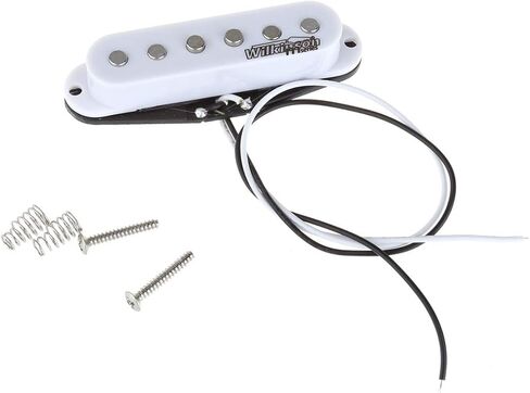 ويلكنسون LOW GAUSS Vintage Voice ST Strat مجموعة التقاط لفائف واحدة من السيراميك لجيتار ستراتوكاستر، أبيض in Saudi Arabia