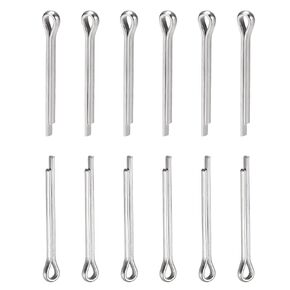 4mm x 50mm (DxL) Cotter Clip Pins - 15Pack - Good for Machinery - 304 Stainless Steel Hairpin Fasteners - Silver