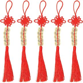 6 قطع زينة السنة الصينية الجديدة، 2024 سنة التنين النحاس عملة فنغ شوي المعلقة الحلي، سحر محظوظ الصينية الذهب عملة عقدة المعلقات للمنزل مهرجان السيارة حظا سعيدا الثروة ثروة النجاح in Kuwait