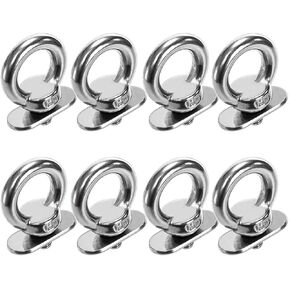 Elsjoy 8 Pack Kayak Track Mount Tie Down Eyelet, 316 Stainless Steel Eye Bolt M6 Kayak Rail Track Mount Accessories for Kayak, Canoe, Boat, Hold Bungee Cord or Ropes Up to 0.6"