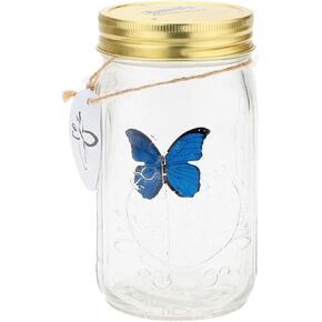 Butterfly in a Jar, Glass Animated Butterfly Jar That Moves With LED Light, Romantic Gift for Valentine's Day, Christmas Decoration