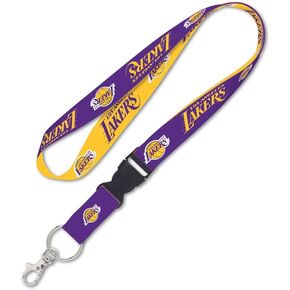 WinCraft Los Angeles LA Lakers NBA Lanyard Key Chain, 23 inches Long, 1 inch Wide