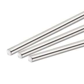 MECCANIXITY 304 Stainless Steel Round Rods Bar,3.5mm Diameter 300mm Length for Various Shaft DIY Craft Model Car Plane Ship Pack of 5