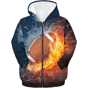 Boys Girls Zip Up Hoodies Unisex Pullover Casual Hooded Sweatshirts with Pocket for Age 6-16 Kids