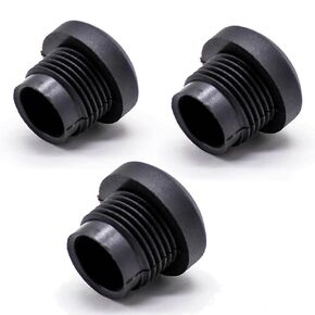 3 Pcs M12 Connector Dust Cap Plastic for Panel-Mount Sockets, IP67 Waterproof M12 Black Bolt Covers Screw Caps Assortment Kit