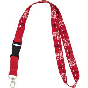 Desert Cactus Chicago Bulls Lanyard Keychain Detachable NBA Breakaway Snap Buckle National Basketball Association Car Keys ID Badge Holder (Lanyard 1 - Red)