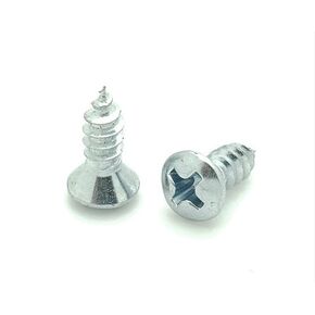100 Qty #8 x 1/2" Zinc Coated Oval Phillips Head Wood Screws (BCP258)