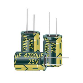 10pcs 25V 680UF Capacitor 10x13MM(0.39x0.51in) High Frequency Aluminum Electrolytic Capacitors for TV, LCD Monitor, Game