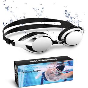 Starweh Swim Goggles, UV Protection Swimming Goggles, No Leaking Anti Fog Swimming Goggles 3D Tight Fit Design with Porotable Case for Adult Men Women Youth Adults