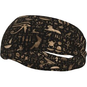 Ancient Egypt Headbands Women Men Workout Sweatband Running Sport Head Retro Head Wraps for Women