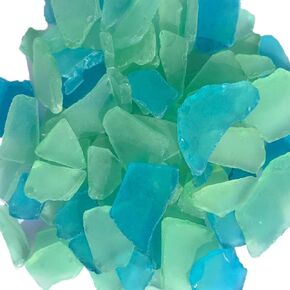 Nautical Crush Trading Sea Glass Craft - 28 Ounces Aqua Blue - Beach Glass Craft - Sea Glass Décor - Sea Glass Vase Filler - Sea Glass Crafting - Bag of Sea Glass - Craft Glass