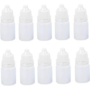 زجاجات قطارة بلاستيكية قابلة لإعادة التعبئة وقابلة للعصر سعة 5 مل، حاويات زيت عطري لقطرات العين الفارغة الناعمة مع غطاء لولبي مقاوم للأطفال (10 عبوات) in Kuwait